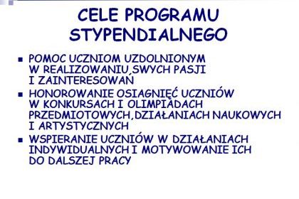 Programy stypendialne 